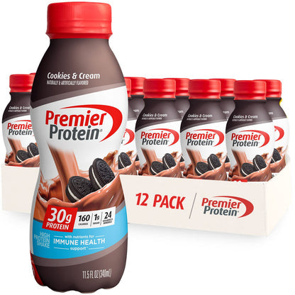 Premier Protein Shake 12-Pack - 30g Protein, 1g Sugar, 24 Vitamins & Minerals - 11.5oz Bottles - LIMITED STOCK!