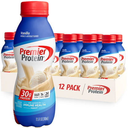Premier Protein Shake 12-Pack - 30g Protein, 1g Sugar, 24 Vitamins & Minerals - 11.5oz Bottles - LIMITED STOCK!