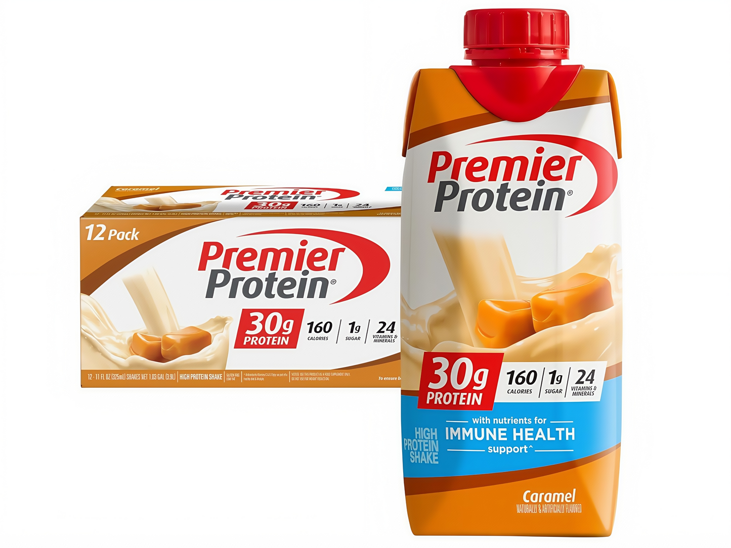 Premier Protein Shake, 30g Protein 1g Sugar, 11oz (Pack of 12) – Vanilla, Chocolate, Café Latte & More!