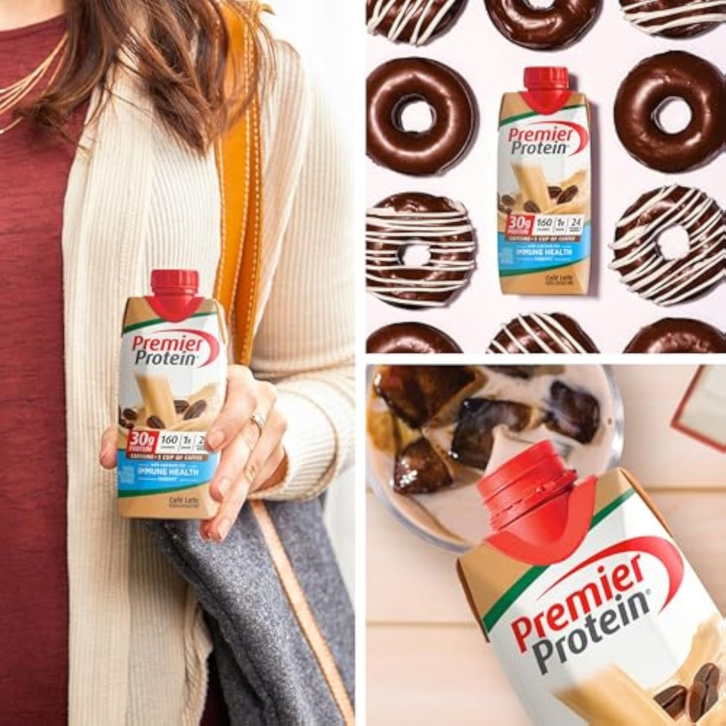 Premier Protein Shake, 30g Protein 1g Sugar, 11oz (Pack of 12) – Vanilla, Chocolate, Café Latte & More!